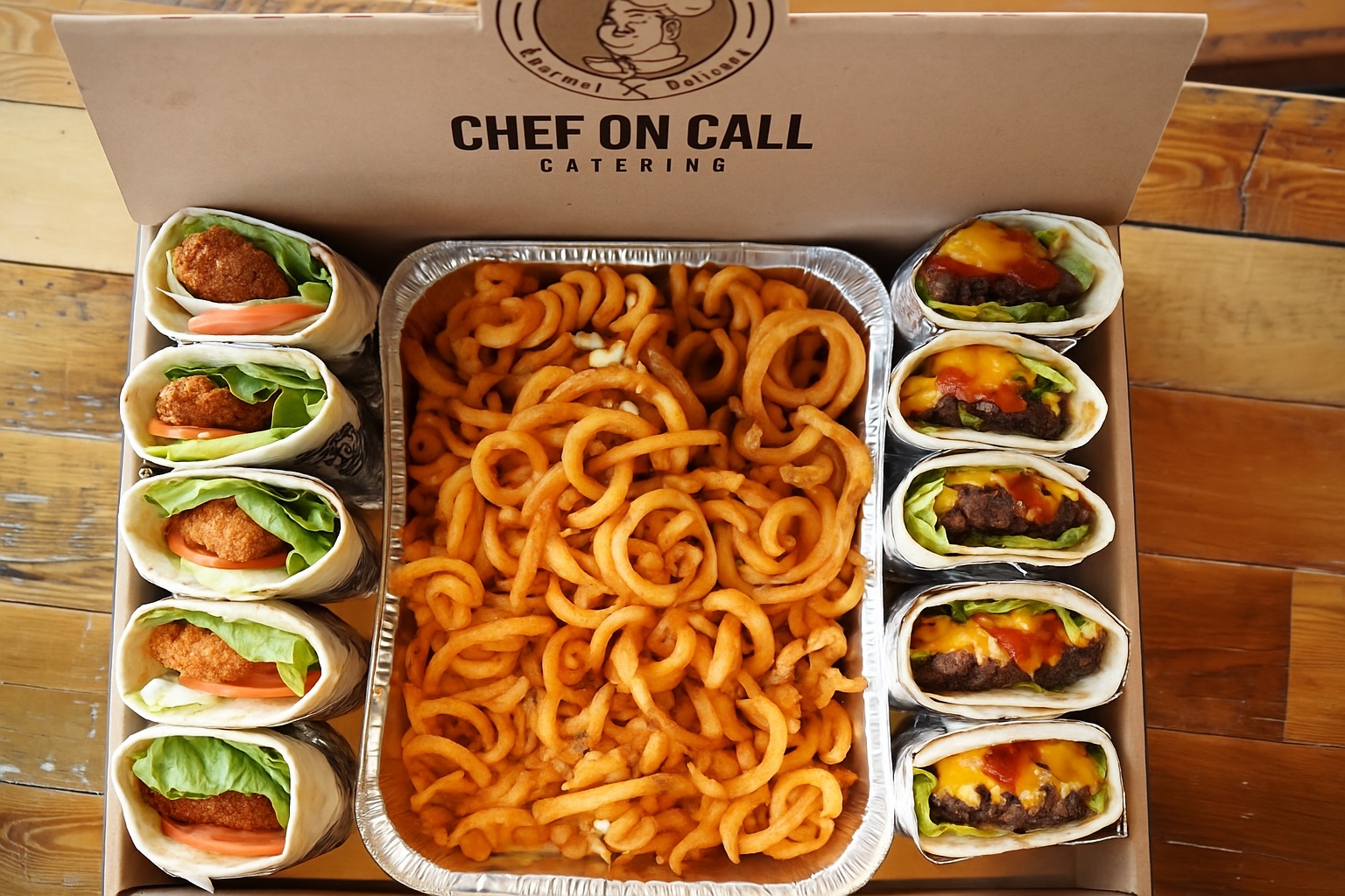 10 Wraps Box - Ten wraps cut into halves. Great for catering and ...